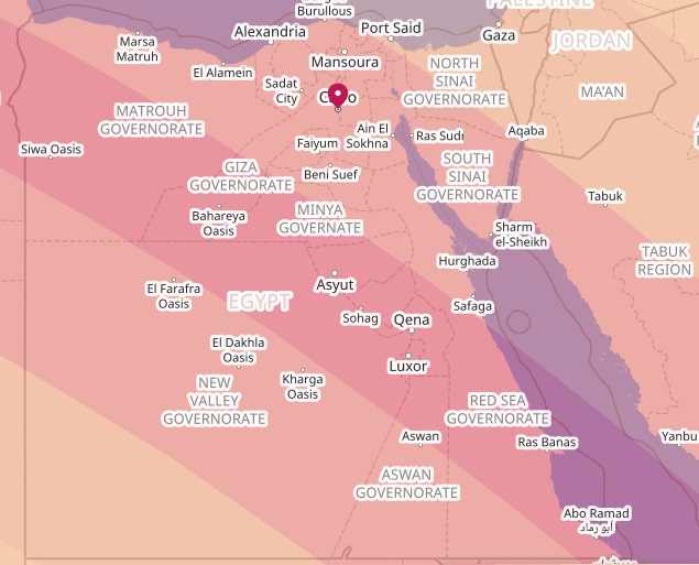 solar eclipse egypt august 2027 map